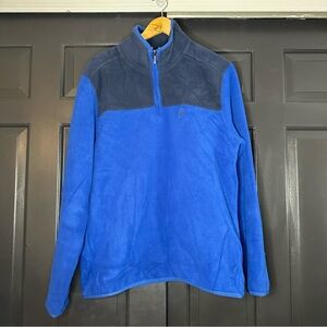Brooks Brothers Mens Sweater Large 1/2 Zip Fleece Pullover Blue L (C)3